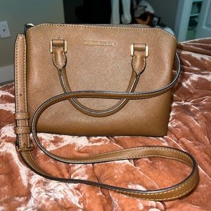 Michael Kors Medium Leather Crossbody Tote Bag